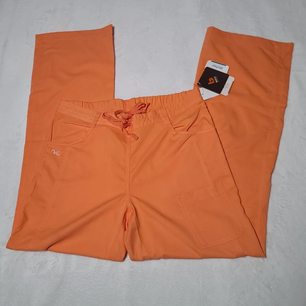 Brand New Orange and Gray NRG by Barco 2-Pc Matching Scrubs Set - Picture 10 of 16